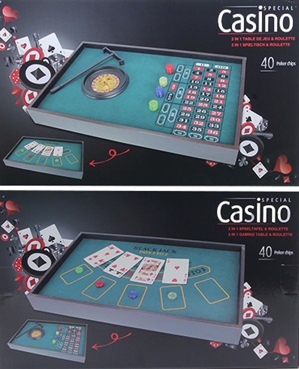 Casino Roulette & Speeltafel (2-in-1)