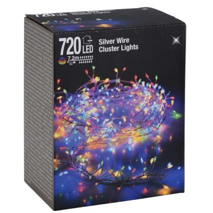 Zilverdraad - cluster - 720LED - multicolor - Afbeelding 2