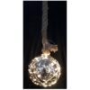 Glazen bal met 30 LED's - 15cm - jute touw 100cm - Afbeelding 4