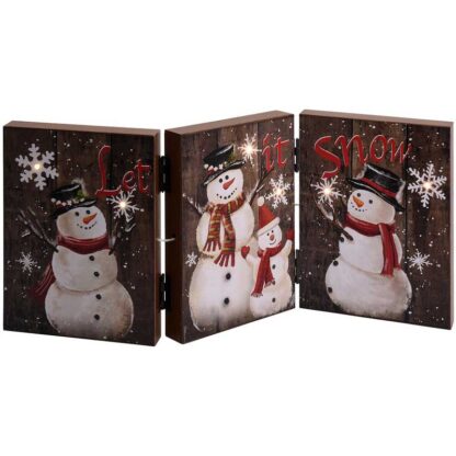 Houten decoratie met licht - Afbeelding 2