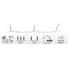 Gordijnverlichting - 240LED -  200x150cm - wit - Afbeelding 3