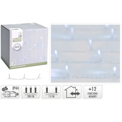 Gordijnverlichting - 240LED -  200x150cm - wit - Afbeelding 4