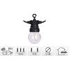 Lichtsnoer met 10 LED Filament Lampen - voor buiten - Afbeelding 2