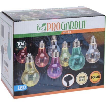 Feestverlichting - Solar Lamp - 10 LED Lampen - Multicolour - Afbeelding 2