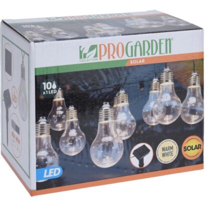 Feestverlichting - Solar - Warm Wit - 10 LED Lampen - Transparant - Afbeelding 2