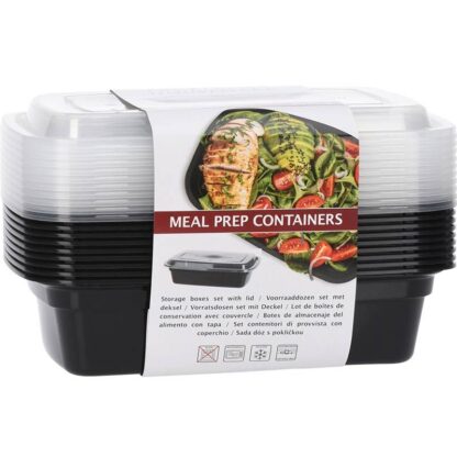 Meal Prep Bakjes 10 stuks - 1 compartiment - Afbeelding 3