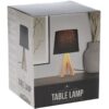 Tafellamp met houten Poten en zwarte Kap - 29cm hoog - Afbeelding 3