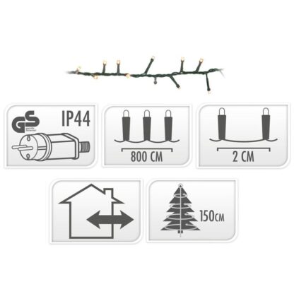 Snakelight 400 LED - 8 meter - extra warm wit - Afbeelding 4