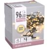 LED-verlichting 96 LED's - warm wit - op batterij - met timer en geheugen - Afbeelding 3