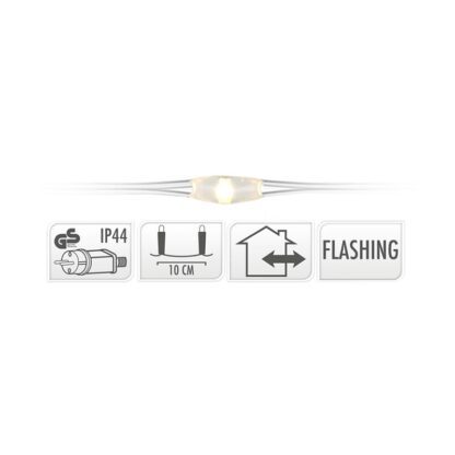 Cascadeverlichting Zilverdraad 300 LED lampjes - met Flash-functie - Afbeelding 2