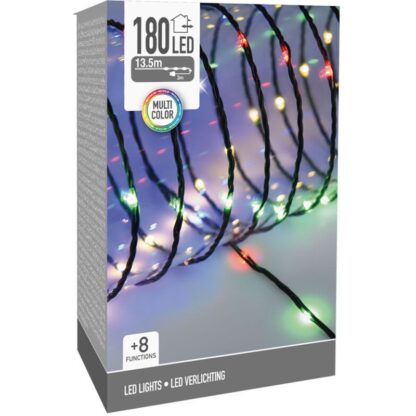 LED Verlichting 180 LED - 13.5 meter - multicolor - voor binnen en buiten - 8 Lichtfuncties - Soft Wire - Afbeelding 2
