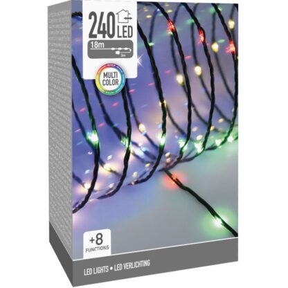 LED Verlichting 240 LED - 18 meter - multicolor - voor binnen en buiten - 8 Lichtfuncties - Soft Wire - Afbeelding 2
