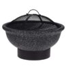 Vuurschaal solid met BBQ-rooster - 49cm
