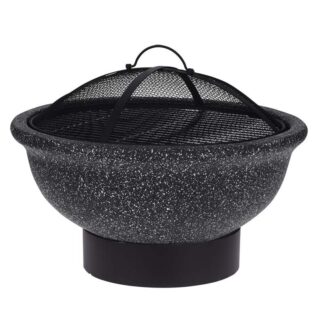 Vuurschaal solid met BBQ-rooster - 49cm