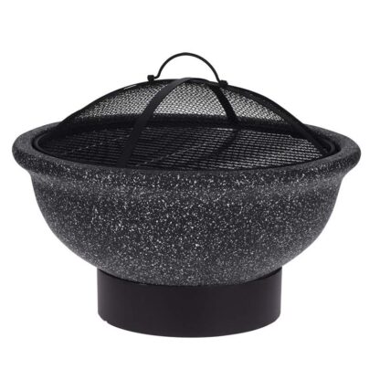 Vuurschaal solid met BBQ-rooster - 49cm