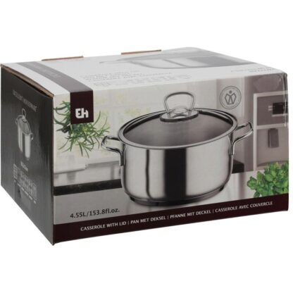 Kookpan - 22 cm -  4.5  liter - RVS - Met deksel - Afbeelding 2