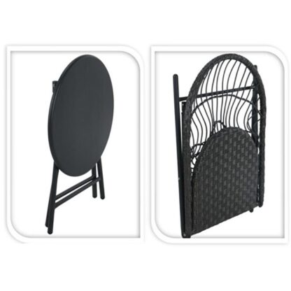 Bistroset - 3-Delig - Tuinset met Bijzettafel - Metaal - Vouwbaar - Afbeelding 3