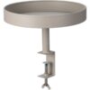 Dienbladtafel met klem - metaal - Ø28 cm - taupe