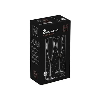 Masterpro Champagneglazen - Fluitglazen - 18.2cl - Kristalglas - 2 stuks - Afbeelding 3