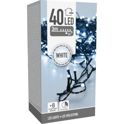 Kerstverlichting 40 led- 3m - wit - Timer - Lichtfuncties - Geheugen - Buiten - Afbeelding 3