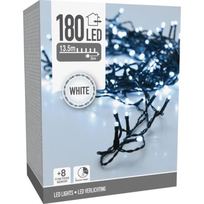 Kerstverlichting 180 led- 13.5m - wit - Timer - Lichtfuncties - Geheugen - Buiten - Afbeelding 3