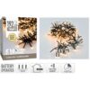 Clusterverlichting 192 led -  1.4m - extra warm wit - Batterij - Lichtfuncties - Geheugen - Timer - Afbeelding 2