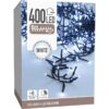 Maxi Cluster Kerstverlichting - 400 led - 6m - wit - Timer - Lichtfuncties - Geheugen - Buiten - Afbeelding 3