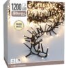 Maxi Cluster Kerstverlichting - 1200 led - 18m - warm wit - Timer - Lichtfuncties - Geheugen - Buiten - Afbeelding 3
