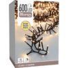 Maxi Cluster Kerstverlichting - 600 led - 9m - extra warm wit - Timer - Lichtfuncties - Geheugen - Buiten - Afbeelding 3