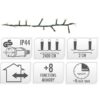 Microcluster - 1200 led - 24m - extra warm wit - Timer - Lichtfuncties - Geheugen - Buiten - Afbeelding 4