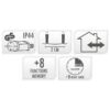 Microcluster - 1800 led - 36m - warm wit - Timer - Lichtfuncties - Geheugen - Buiten - Afbeelding 3