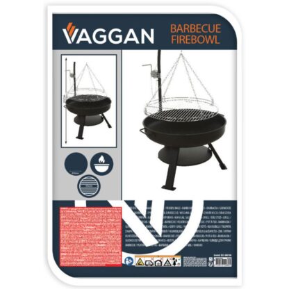 Vaggan Vuurschaal met BBQ Grillrooster - Ø60cm - hoogte 127cm - Afbeelding 2