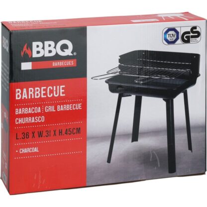 Houtskool BBQ - Mini Barbecue - 36x31xH45 cm - grillrooster 33x26 cm - Windscherm - Afbeelding 2