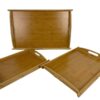 Ceruzo Dienbladen - set van 3 Serveerbladen - Bamboe - Afbeelding 2