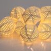 Lichtsnoer met 10 Lampionnen - 1.35m - op batterijen - met Timer - Afbeelding 2