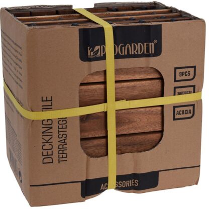 Houten Terrastegel - Acacia - 30x30cm - set van 9 - 0.81m2 - Afbeelding 2