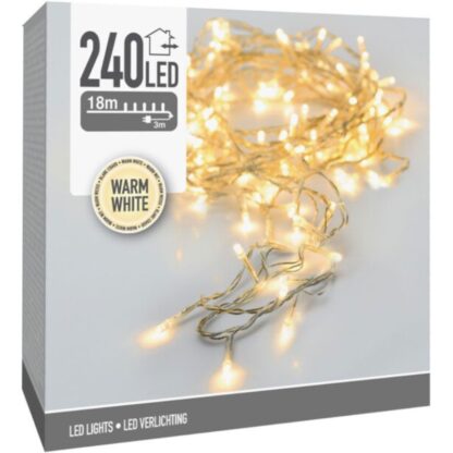 LED-verlichting - 240 LED - 18 meter - warm wit - transparant snoer - Afbeelding 2