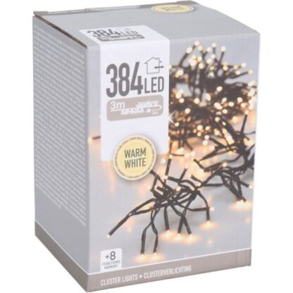 Clusterverlichting - 384 LED - 2.8m - Timer - Lichtfuncties - warm wit - Afbeelding 2