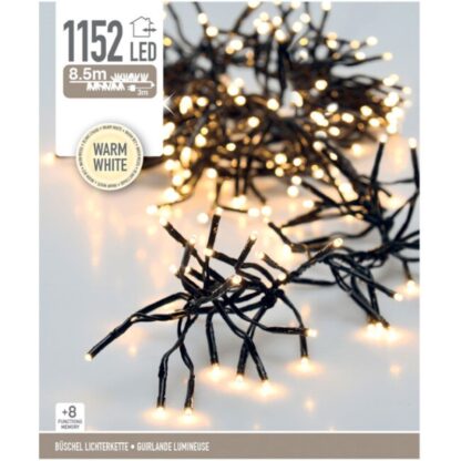Clusterverlichting - 1152 LED - 8.5m - Timer - Lichtfuncties - warm wit - Afbeelding 2