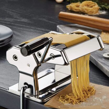 Ceruzo Pastamachine RVS - Spaghetti Machine -  met Tafelgreep - Afbeelding 2