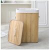 Ceruzo Bamboe Wasmand met Deksel - 72L - Naturel - Afbeelding 2