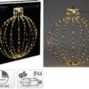 Verlichte Kerstbal - 57cm - Zwart Frame - Afbeelding 2