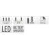 Feestverlichting op Batterijen - 8 Lampen - 40 LED - 4.50 meter - warm wit - met timer - Afbeelding 3