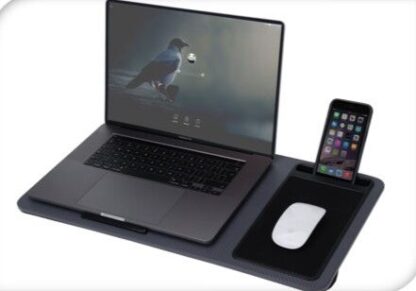Laptoptafel met Kussen - Schootkussen - 57.5 x 30.5 - grijs - Afbeelding 2
