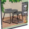 Bijzettafels - Diameter 60 en 40 cm - zwart - Afbeelding 2