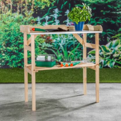 Houten Oppottafel - 78 x 37 x 82 cm - Afbeelding 4