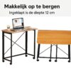 Ceruzo Wandtafel -  80x40x75 cm - Inklapbaar Tafelblad - Zwart - Afbeelding 2