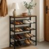 Ceruzo Schoenenrek - Hout - Metaal - 76x30x86 cm - Afbeelding 3