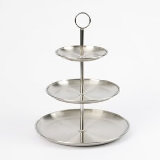 Ceruzo Etagere - 3 laags - RVS - D30 x H34 cm