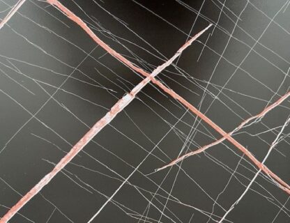Ceruzo Bijzettafel - Banktafeltje - Metaal en MDF - Zwart-Pink Marble - Afbeelding 2